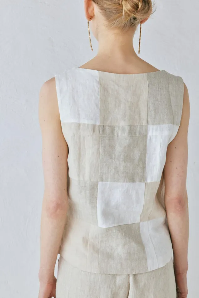VRG GRL Vests Rare Linen Vest Natural 8211 Women