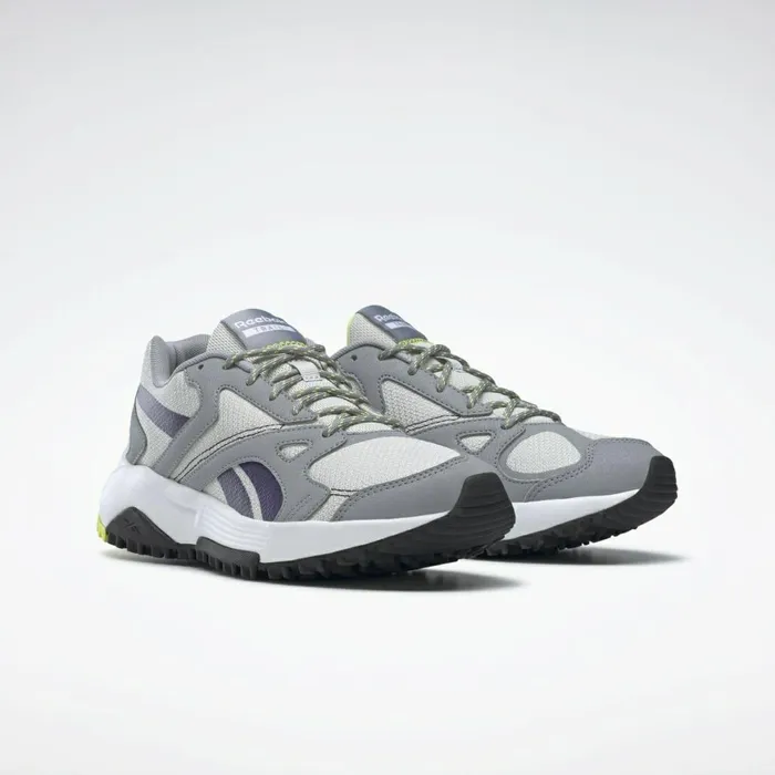 Walking Shoes Womens Reebok Lavante Terrain Running Shoes Grey Pure Grey 4 Yellow Flare