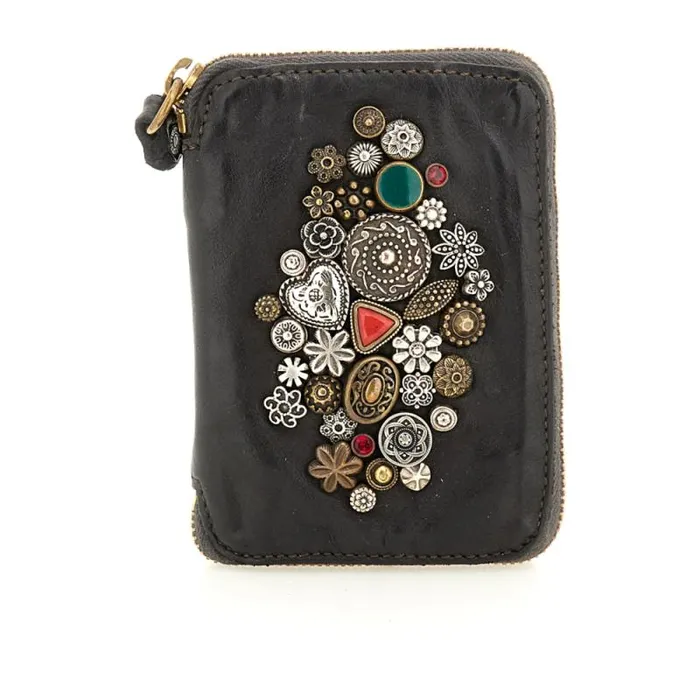 Wallets And Small Leather Accessories Women Campomaggi Bella Di Notte Black