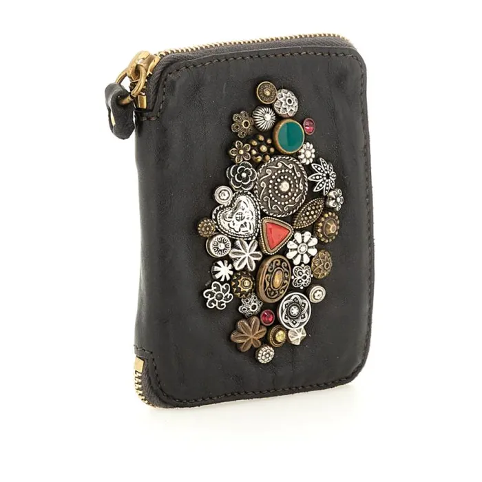 Wallets And Small Leather Accessories Women Campomaggi Bella Di Notte Black Wallets And Small Leather Accessories Women Campomaggi Bella Di Notte Black