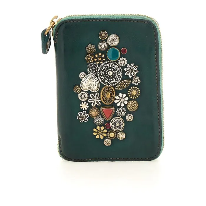 Wallets And Small Leather Accessories Women Campomaggi Bella Di Notte Green