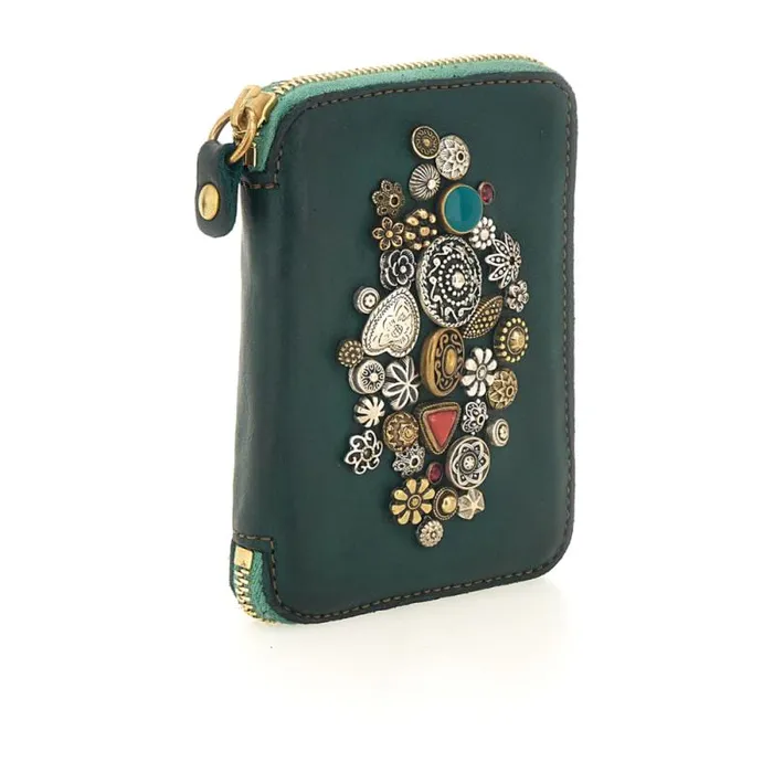 Wallets And Small Leather Accessories Women Campomaggi Bella Di Notte Green Wallets And Small Leather Accessories Women Campomaggi Bella Di Notte Green