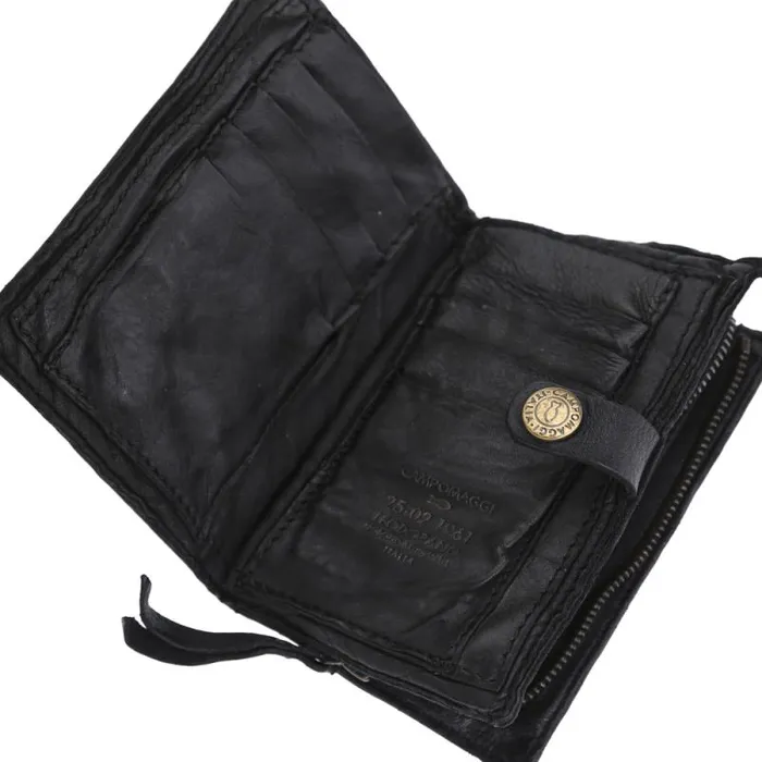 Wallets And Small Leather Accessories Women Campomaggi Loira Black Wallets And Small Leather Accessories Women Campomaggi Loira Black