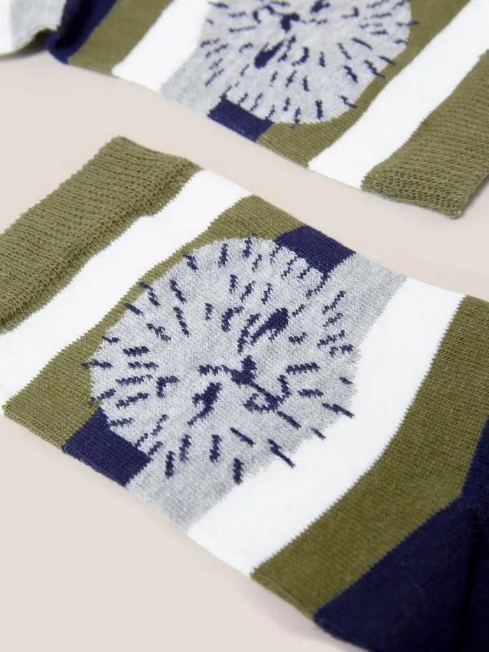 White Stuff ACCESSORIES Lion Socks Green Multi 8211 Kids