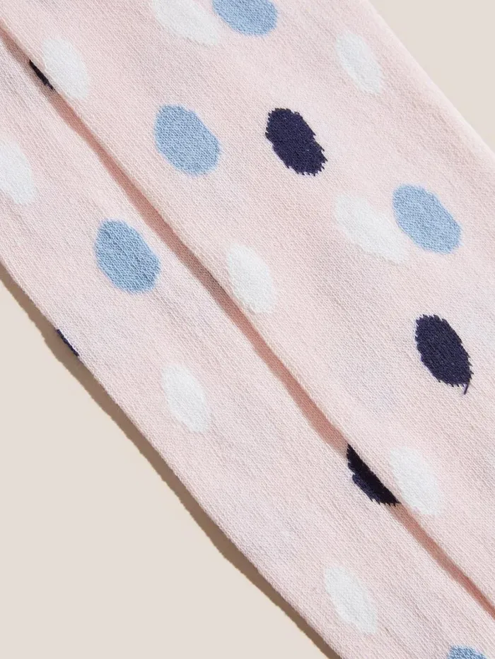 White Stuff ACCESSORIES Spot Tights Pink Multi 8211 Kids