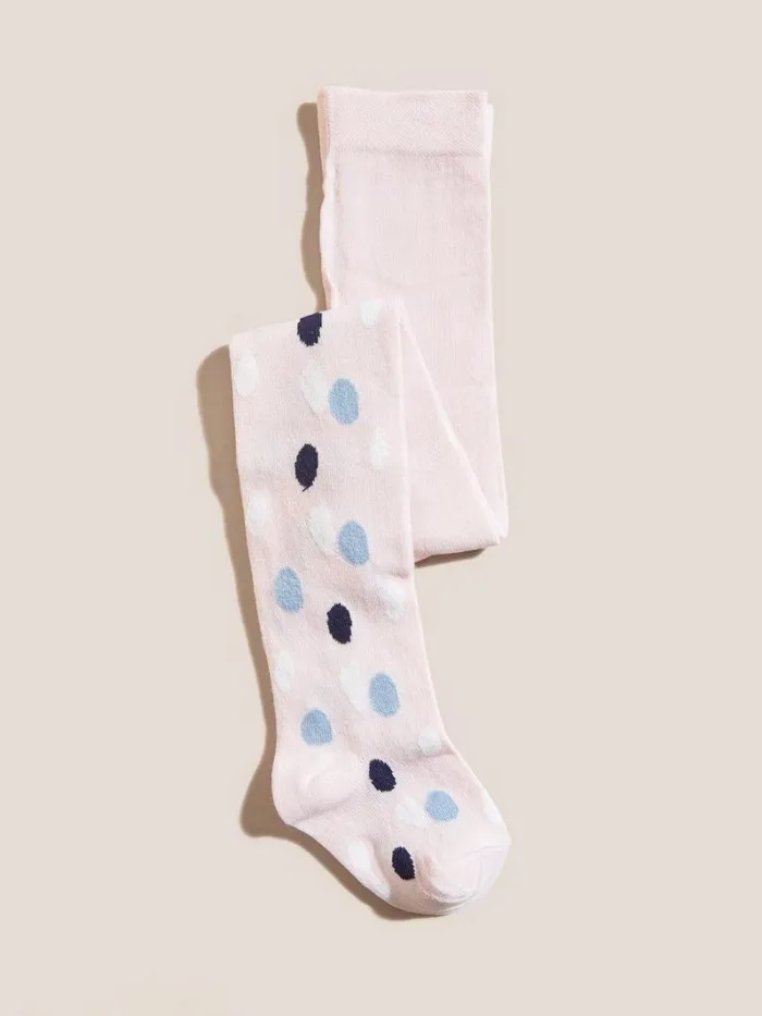 White Stuff ACCESSORIES Spot Tights Pink Multi 8211 Kids White Stuff ACCESSORIES Spot Tights Pink Multi 8211 Kids