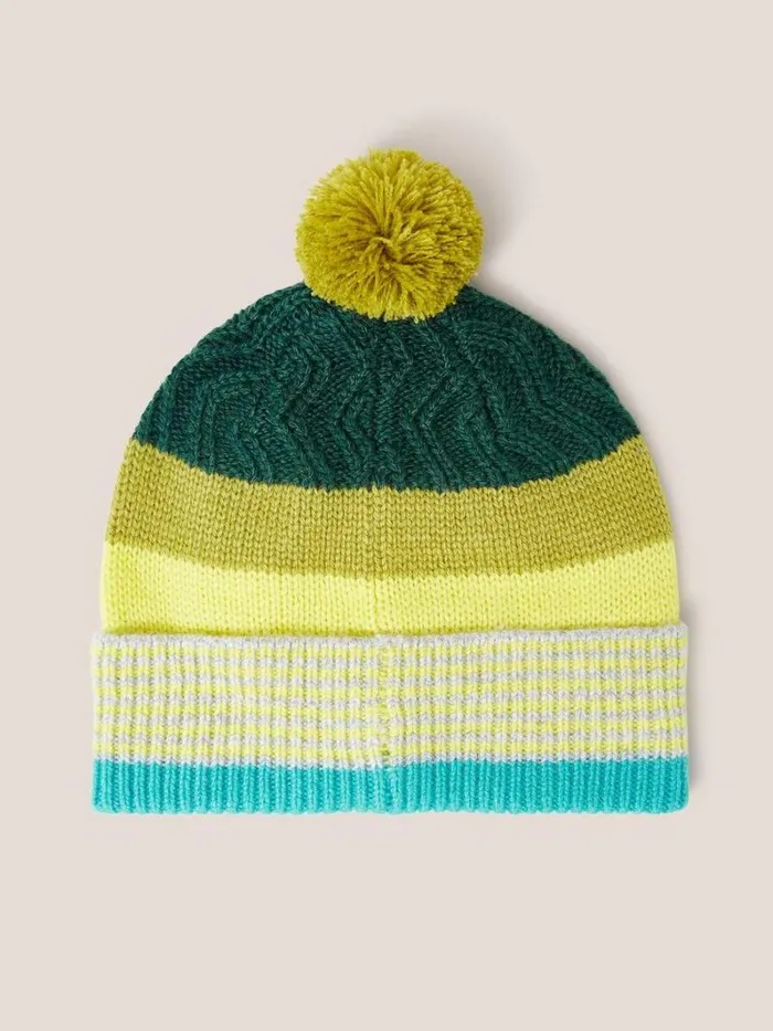 White Stuff ACCESSORIES Stripe Hat Green Multi 8211 Kids