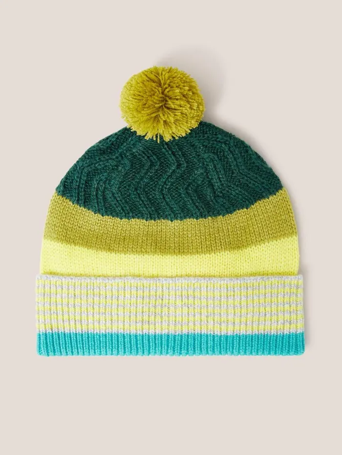 White Stuff ACCESSORIES Stripe Hat Green Multi 8211 Kids