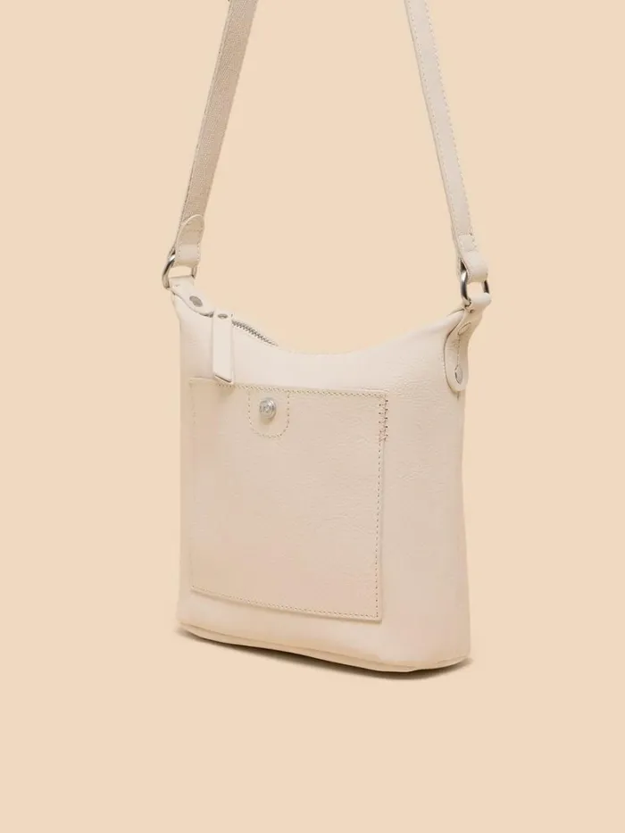 White Stuff BAGS and PURSES Mini Leather Fern Crossbody Bag Pale Ivory 8211 Women