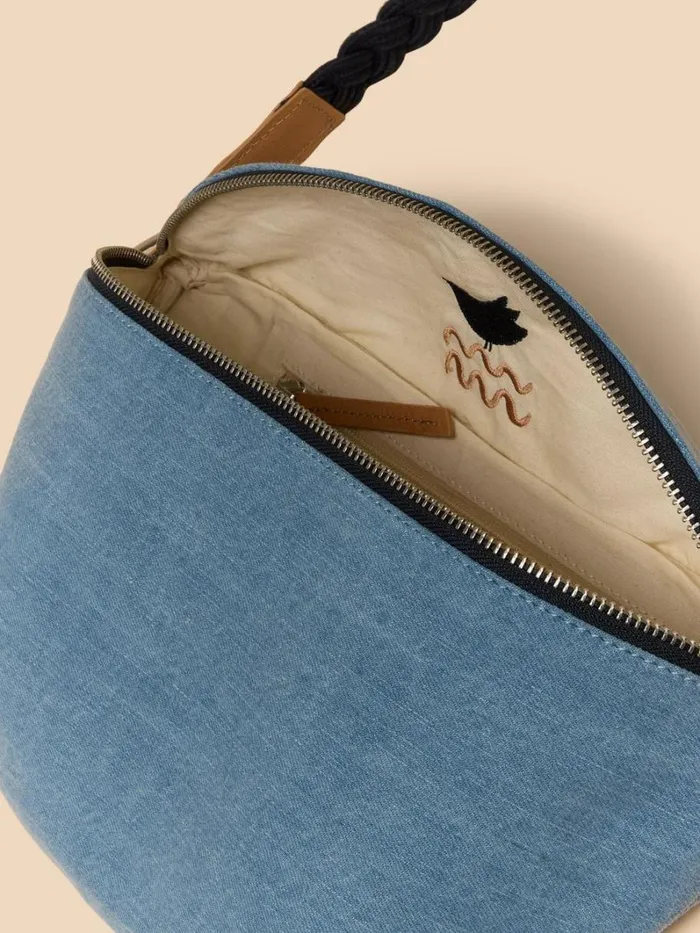 White Stuff BAGS and PURSES Sebby Canvas Sling Bag Chambray Blue 8211 Women White Stuff BAGS and PURSES Sebby Canvas Sling Bag Chambray Blue 8211 Women