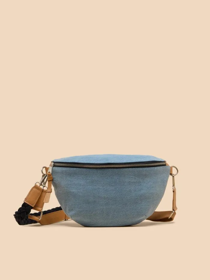 White Stuff BAGS and PURSES Sebby Canvas Sling Bag Chambray Blue 8211 Women White Stuff BAGS and PURSES Sebby Canvas Sling Bag Chambray Blue 8211 Women