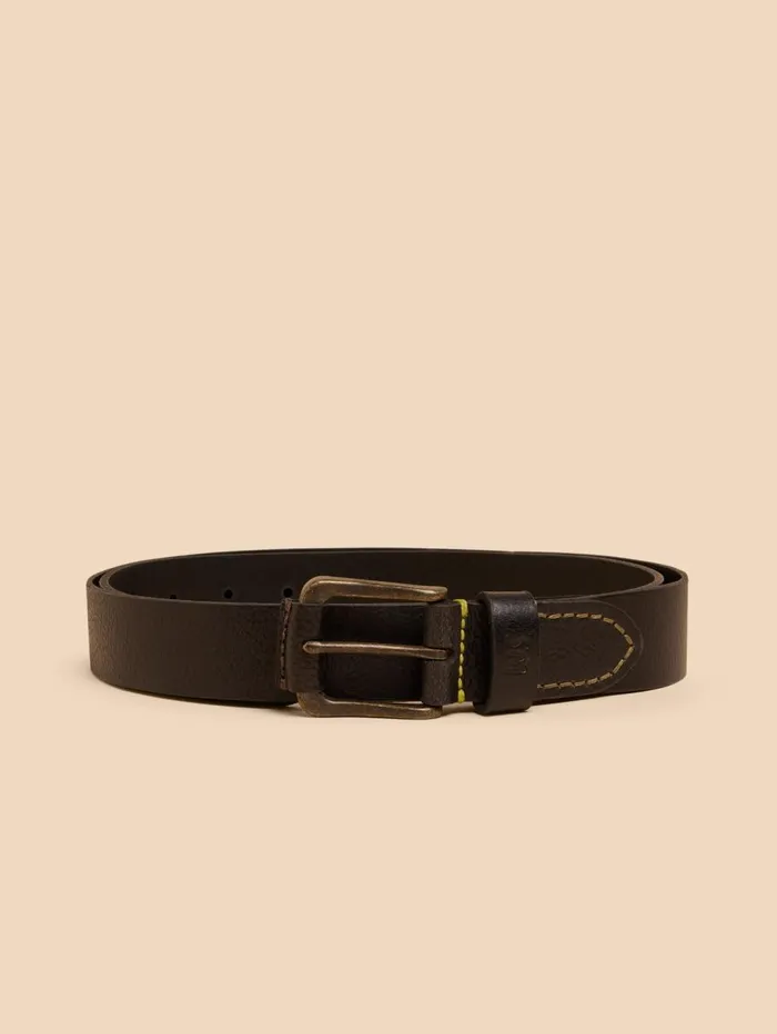 White Stuff BELTS Leather Buckle Belt Pure Black 8211 Men White Stuff BELTS Leather Buckle Belt Pure Black 8211 Men