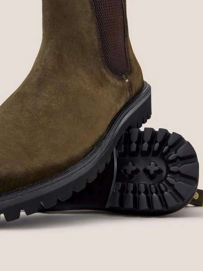 White Stuff BOOTS Chunky Suede Chelsea Boot Khaki Green 8211 Men White Stuff BOOTS Chunky Suede Chelsea Boot Khaki Green 8211 Men