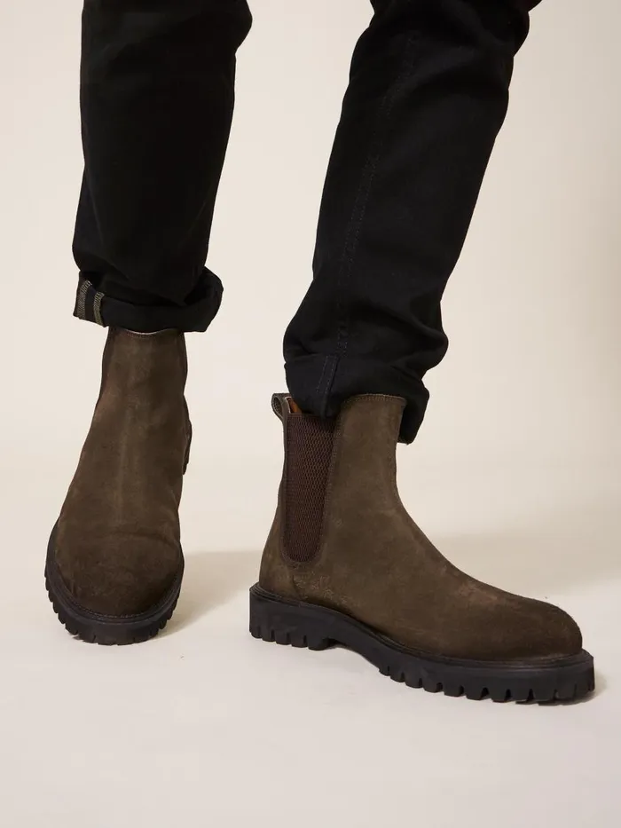White Stuff BOOTS Chunky Suede Chelsea Boot Khaki Green 8211 Men White Stuff BOOTS Chunky Suede Chelsea Boot Khaki Green 8211 Men