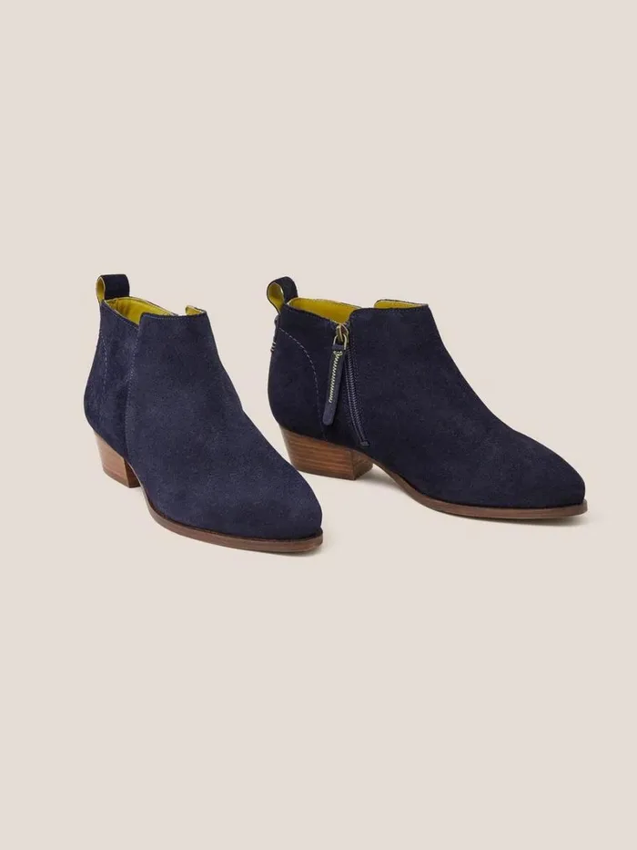 White Stuff BOOTS Wide Fit Suede Ankle Boot Dark Navy 8211 Women
