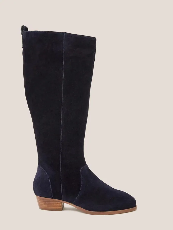 White Stuff BOOTS Wide Fit Suede Knee High Boot Dark Navy 8211 Women White Stuff BOOTS Wide Fit Suede Knee High Boot Dark Navy 8211 Women