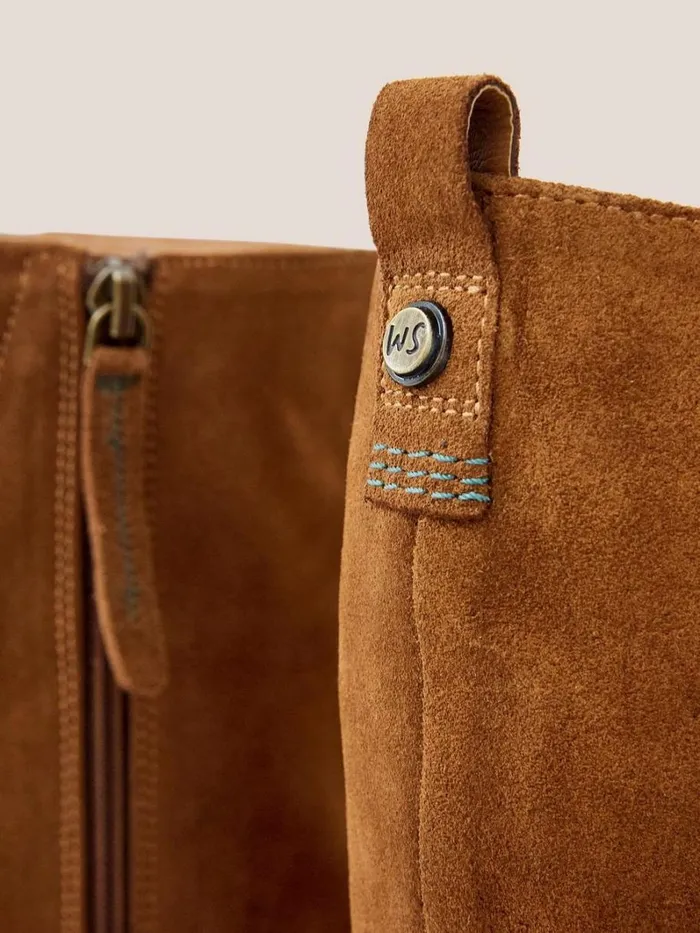 White Stuff BOOTS Wide Fit Suede Knee High Boot Dark Tan 8211 Women White Stuff BOOTS Wide Fit Suede Knee High Boot Dark Tan 8211 Women