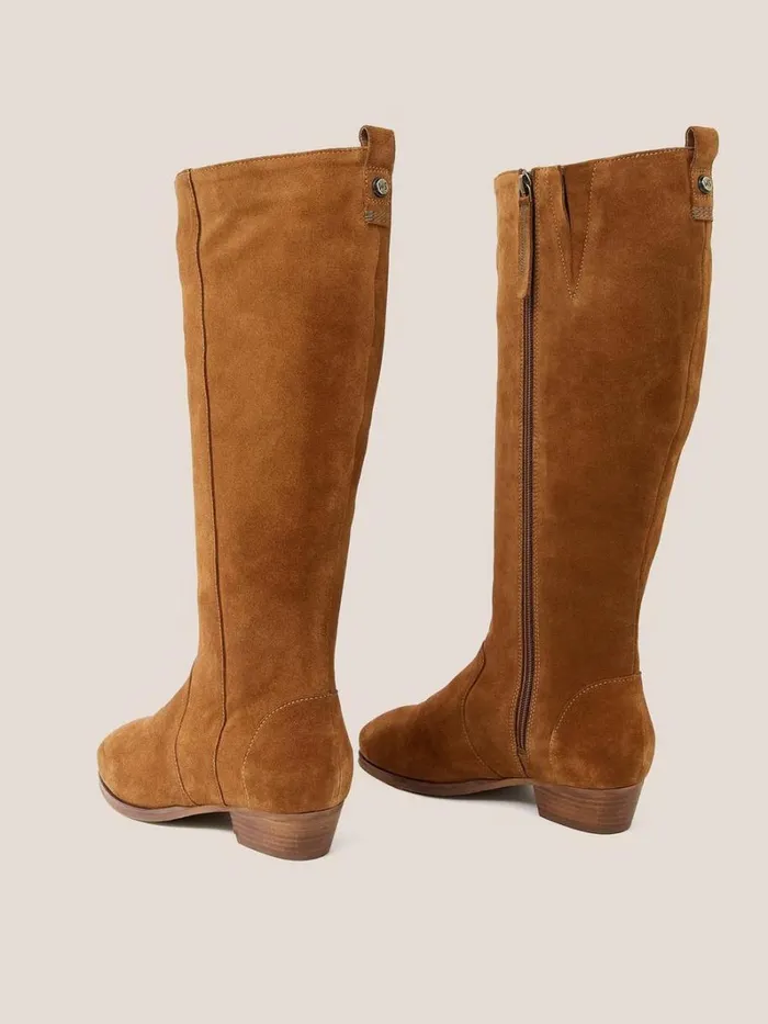 White Stuff BOOTS Wide Fit Suede Knee High Boot Dark Tan 8211 Women White Stuff BOOTS Wide Fit Suede Knee High Boot Dark Tan 8211 Women
