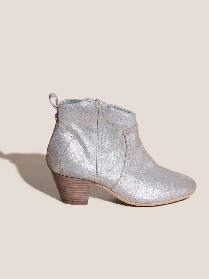 White Stuff BOOTS Wilhelmina Western Boot Pewter Metallic 8211 Women White Stuff BOOTS Wilhelmina Western Boot Pewter Metallic 8211 Women