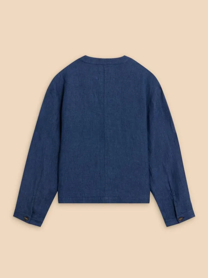 White Stuff COATS and JACKETS Adele Linen Jacket Dark Navy 8211 Women White Stuff COATS and JACKETS Adele Linen Jacket Dark Navy 8211 Women