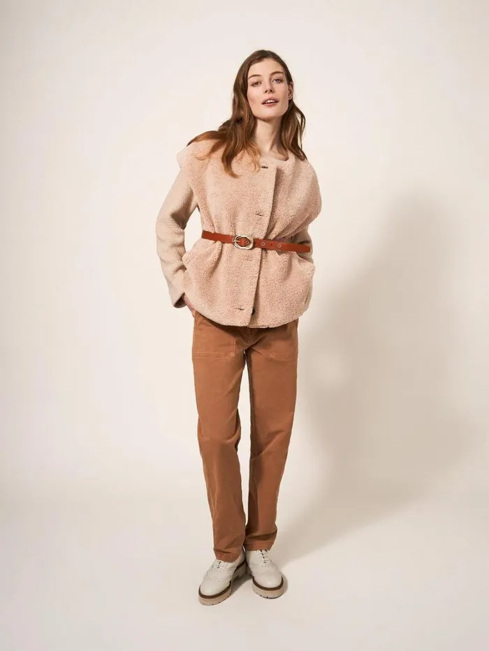 White Stuff COATS and JACKETS Borg Gilet Light Natural 8211 Women