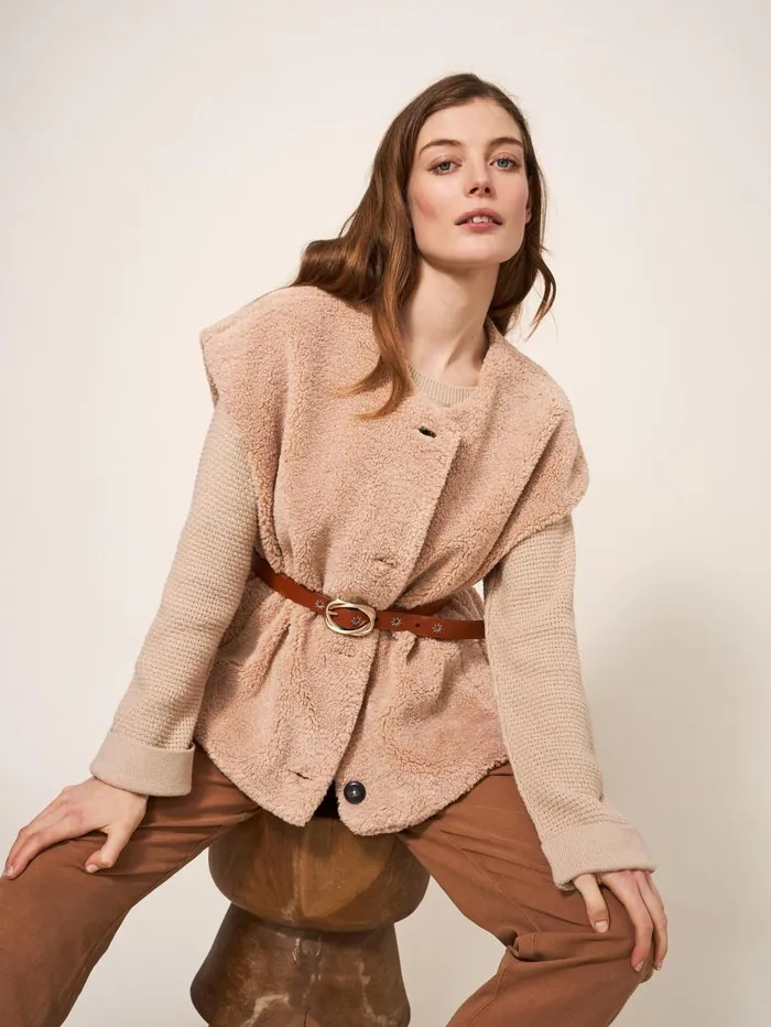 White Stuff COATS and JACKETS Borg Gilet Light Natural 8211 Women White Stuff COATS and JACKETS Borg Gilet Light Natural 8211 Women