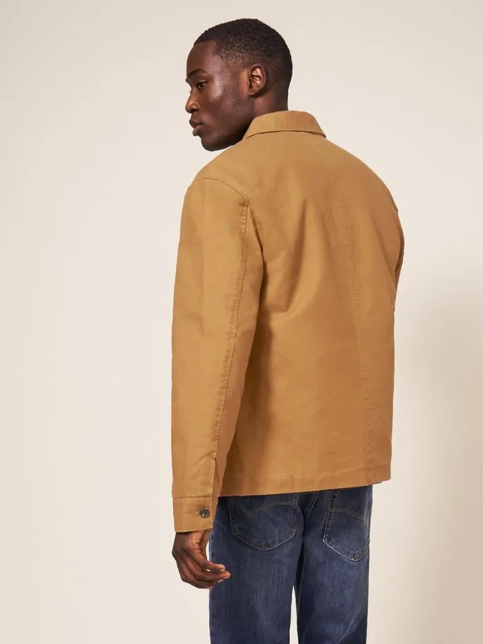 White Stuff COATS and JACKETS Canvas Trucker Dark Tan 8211 Men White Stuff COATS and JACKETS Canvas Trucker Dark Tan 8211 Men