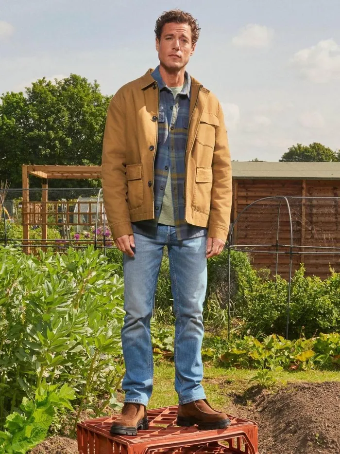 White Stuff COATS and JACKETS Canvas Trucker Dark Tan 8211 Men White Stuff COATS and JACKETS Canvas Trucker Dark Tan 8211 Men
