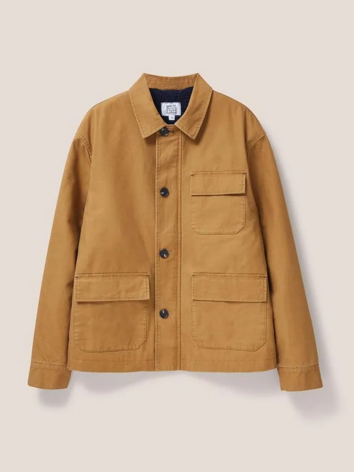 White Stuff COATS and JACKETS Canvas Trucker Dark Tan 8211 Men White Stuff COATS and JACKETS Canvas Trucker Dark Tan 8211 Men