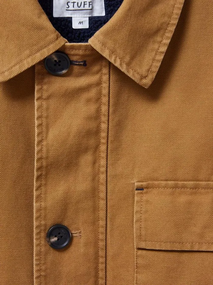 White Stuff COATS and JACKETS Canvas Trucker Dark Tan 8211 Men White Stuff COATS and JACKETS Canvas Trucker Dark Tan 8211 Men