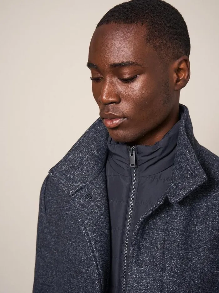 White Stuff COATS and JACKETS Horsholm Wool Funnel Coat Charcoal Grey 8211 Men White Stuff COATS and JACKETS Horsholm Wool Funnel Coat Charcoal Grey 8211 Men