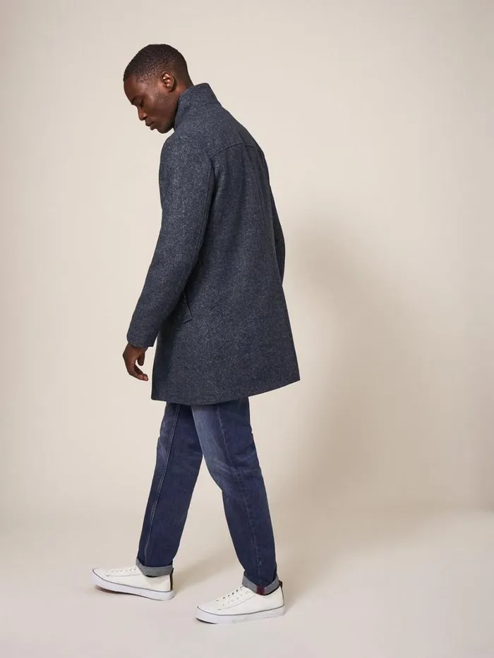 White Stuff COATS and JACKETS Horsholm Wool Funnel Coat Charcoal Grey 8211 Men White Stuff COATS and JACKETS Horsholm Wool Funnel Coat Charcoal Grey 8211 Men