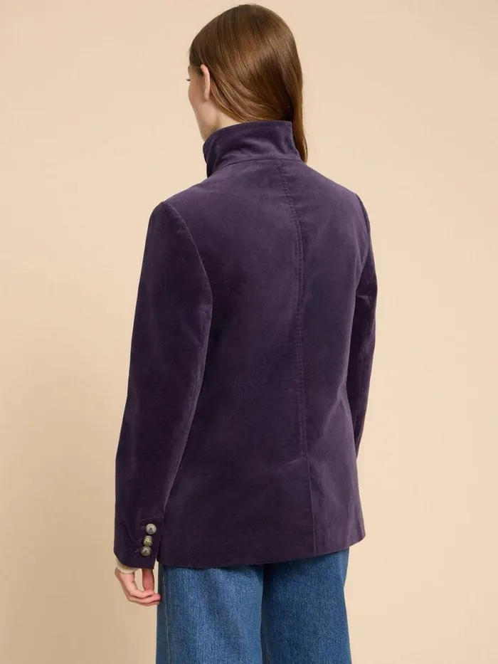 White Stuff COATS and JACKETS Karla Velvet Peacoat Dark Purple 8211 Women White Stuff COATS and JACKETS Karla Velvet Peacoat Dark Purple 8211 Women