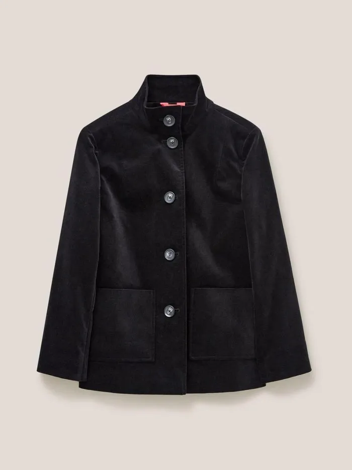 White Stuff COATS and JACKETS Karla Velvet Peacoat Pure Black 8211 Women White Stuff COATS and JACKETS Karla Velvet Peacoat Pure Black 8211 Women