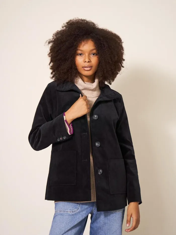White Stuff COATS and JACKETS Karla Velvet Peacoat Pure Black 8211 Women White Stuff COATS and JACKETS Karla Velvet Peacoat Pure Black 8211 Women