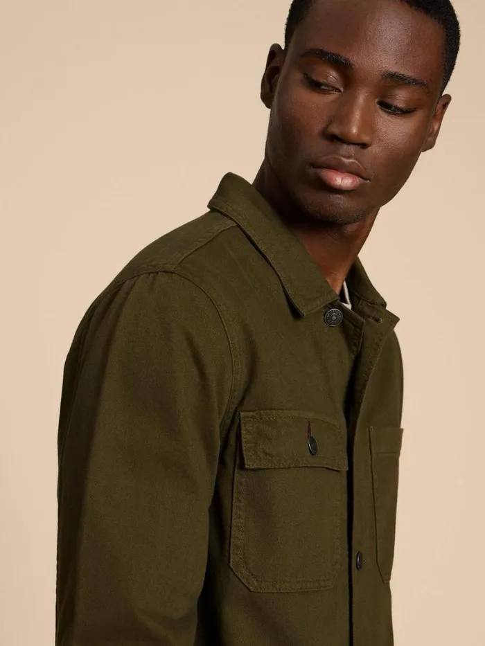 White Stuff COATS and JACKETS Kynman Workwear Jacket Khaki Green 8211 Men