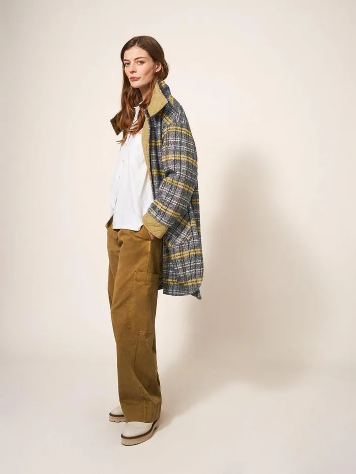 White Stuff COATS and JACKETS Maddie Reversible Coat Grey Multi 8211 Women
