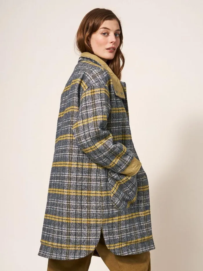 White Stuff COATS and JACKETS Maddie Reversible Coat Grey Multi 8211 Women