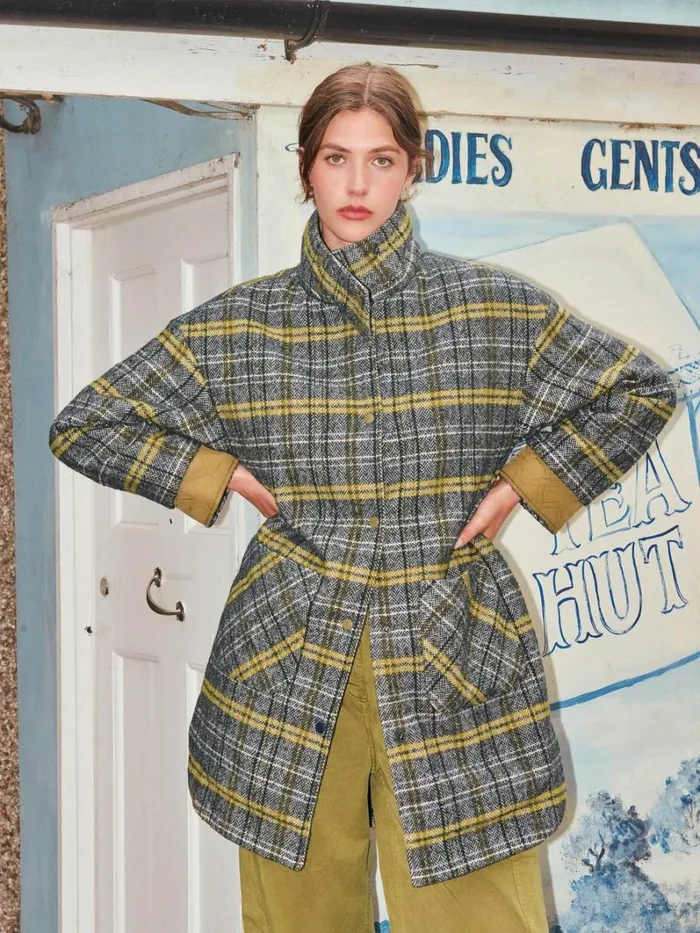 White Stuff COATS and JACKETS Maddie Reversible Coat Grey Multi 8211 Women
