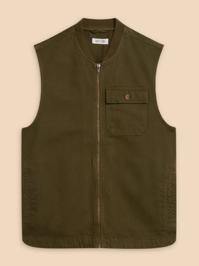 White Stuff COATS and JACKETS McCarthy Gilet Khaki Green 8211 Men White Stuff COATS and JACKETS McCarthy Gilet Khaki Green 8211 Men