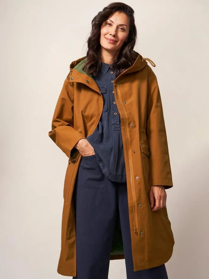 White Stuff COATS and JACKETS Millie Waterproof Jacket Dark Tan 8211 Women
