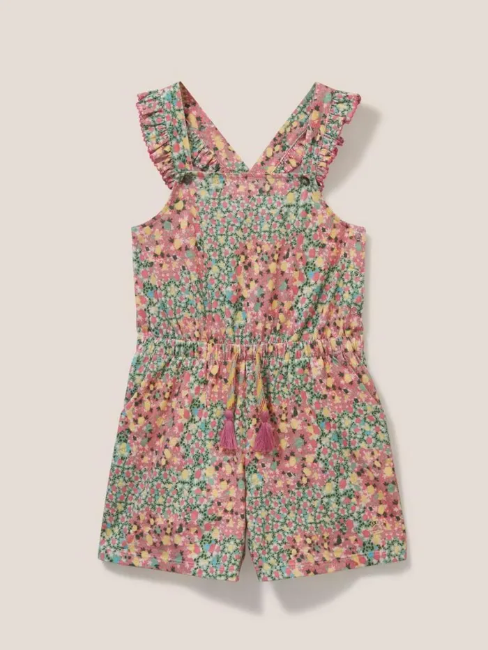 White Stuff DRESSES and SKIRTS Ava Printed Playsuit Pink Multi 8211 Kids White Stuff DRESSES and SKIRTS Ava Printed Playsuit Pink Multi 8211 Kids