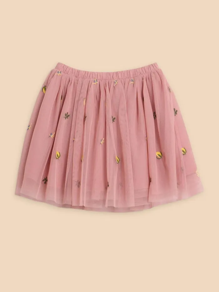 White Stuff DRESSES and SKIRTS Embroidered Tuelle Skirt Light Pink 8211 Kids