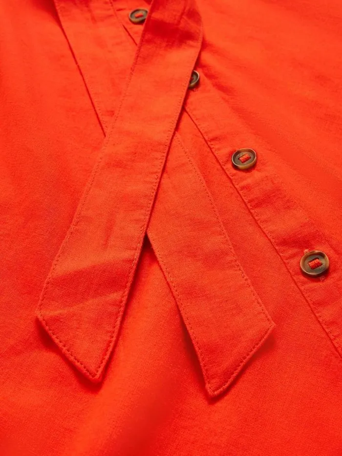 White Stuff DRESSES Beth Linen Blend Shirt Dress Bright Orange 8211 Women White Stuff DRESSES Beth Linen Blend Shirt Dress Bright Orange 8211 Women