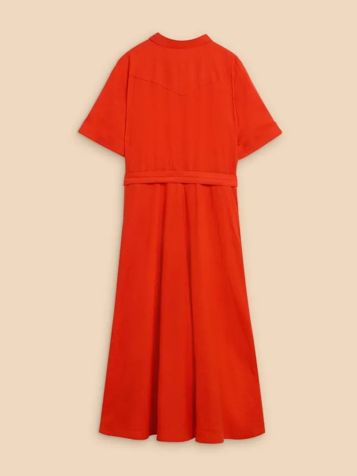 White Stuff DRESSES Beth Linen Blend Shirt Dress Bright Orange 8211 Women White Stuff DRESSES Beth Linen Blend Shirt Dress Bright Orange 8211 Women