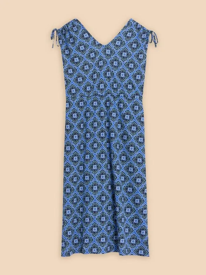 White Stuff DRESSES Freya Jersey Beach Dress Blue Print 8211 Women White Stuff DRESSES Freya Jersey Beach Dress Blue Print 8211 Women