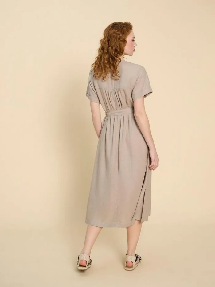 White Stuff DRESSES Hazel Linen Blend Shirt Dress Light Natural 8211 Women White Stuff DRESSES Hazel Linen Blend Shirt Dress Light Natural 8211 Women