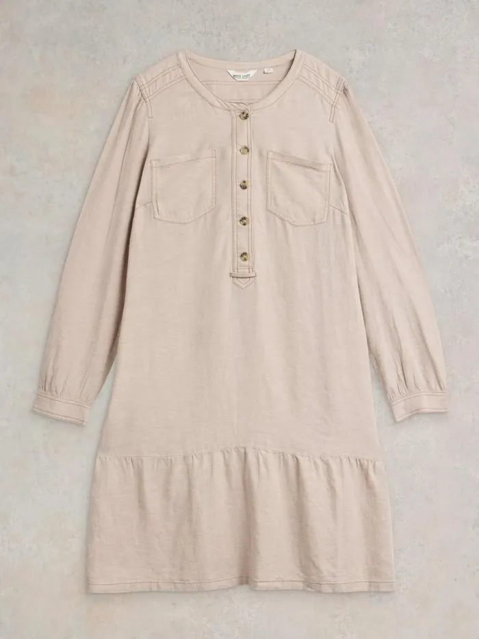 White Stuff DRESSES Norma Linen Blend Dress Light Natural 8211 Women White Stuff DRESSES Norma Linen Blend Dress Light Natural 8211 Women