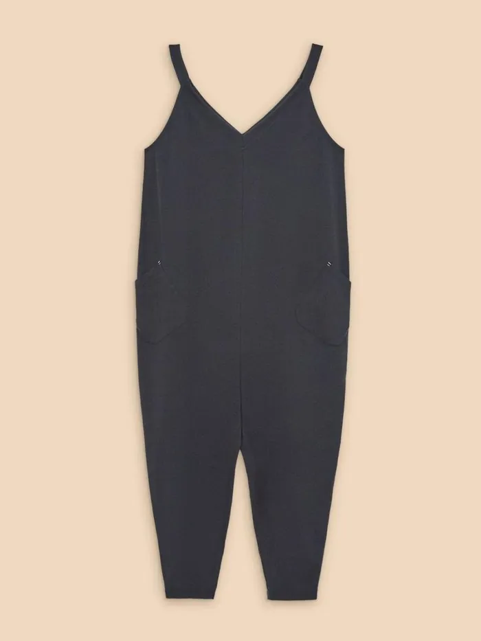 White Stuff DRESSES Selina Jersey Jumpsuit Charcoal Grey 8211 Women