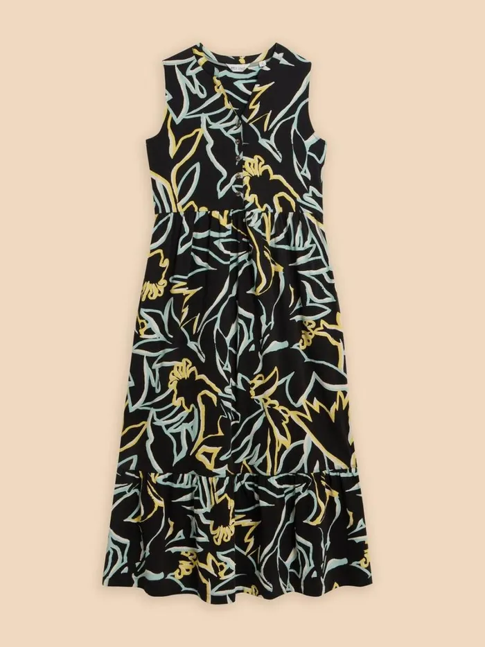 White Stuff DRESSES Sonia Jersey Maxi Dress Black Print 8211 Women White Stuff DRESSES Sonia Jersey Maxi Dress Black Print 8211 Women